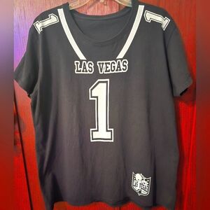 Las Vegas Raiders Women's Black Short Sleeve Tee sz. XL EUC